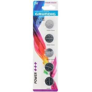 Grundig Cr2025 Knappcellebatteri 5-Pk Grundig Cr2025 Knappcellebatteri 5-Pk