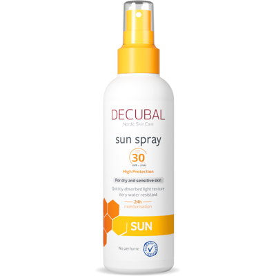 Decubal Solsprit SPF30 - Fuktighetsgivende & Beskyttende Decubal Solsprit SPF30 - Fuktighetsgivende & Beskyttende