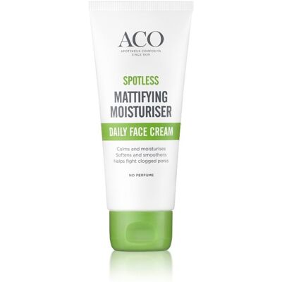 Aco Spotless Daglig Ansiktskrem - Mattende Fuktighetskrem - Hudpleie Aco Spotless Daglig Ansiktskrem - Mattende Fuktighetskrem - Hudpleie
