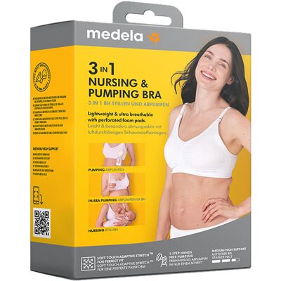 Medela 3-I-1 Amme- Og Pumpe-Bh Hvit Small Medela 3-I-1 Amme- Og Pumpe-Bh Hvit Small