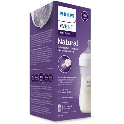 Philips Baby Bottle Natural Response 1 Mnd+ 260 Ml Philips Baby Bottle Natural Response 1 Mnd+ 260 Ml