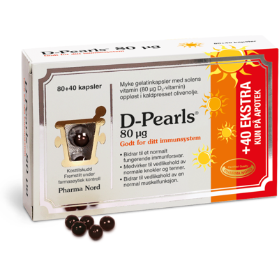Pharma Nord D-Pearls 80 mcg - Vitamin D-tilskudd Pharma Nord D-Pearls 80 mcg - Vitamin D-tilskudd