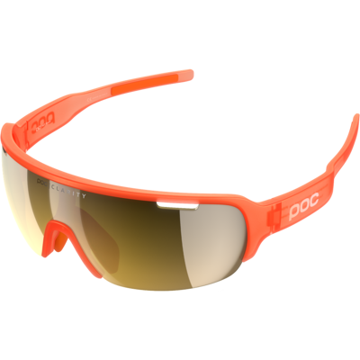 POC Half Blade Sykkelbriller Fluorescent Orange Translucent Clarity Gold Mirror POC Half Blade Sykkelbriller Fluorescent Orange Translucent Clarity Gold Mirror