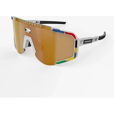 Scicon Aeroscope sykkelbriller world champion white gloss/multimirror bronze Scicon Aeroscope sykkelbriller world champion white gloss/multimirror bronze