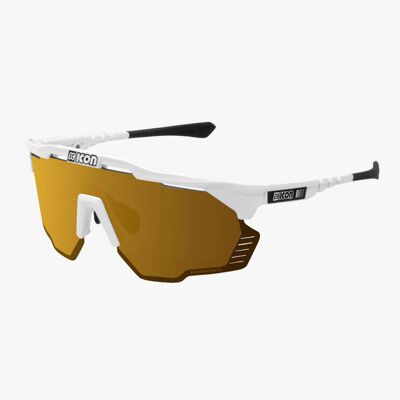 Scicon Aeroshade Kunken sykkelbrille multimirror bronze / white gloss Scicon Aeroshade Kunken sykkelbrille multimirror bronze / white gloss
