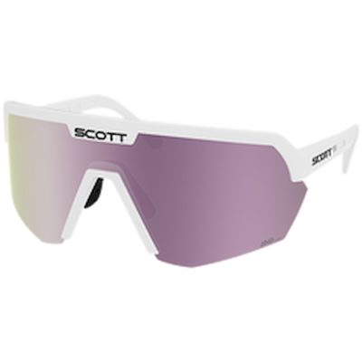Scott Sport Shield sykkelbriller Hvit/AMP Lavender Chrome Scott Sport Shield sykkelbriller Hvit/AMP Lavender Chrome