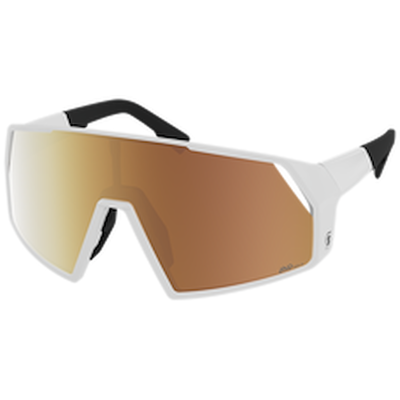 Scott Pro Shield LS sykkelbriller hvit/AMP LS Gold Chrome Scott Pro Shield LS sykkelbriller hvit/AMP LS Gold Chrome