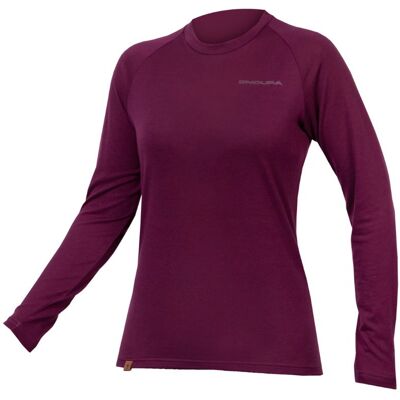 Endura Women's BaaBaa Blend LS Baselayer Aubergine Endura Women's BaaBaa Blend LS Baselayer Aubergine
