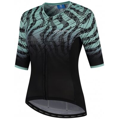 Rogelli Animal Jersey Dame - Sort/Turkis Rogelli Animal Jersey Dame - Sort/Turkis