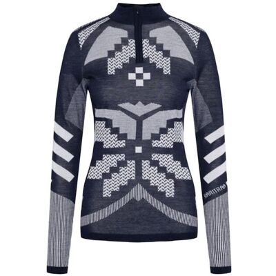 Kari Traa Faith Half Zip langermet trøye merino blå dame Kari Traa Faith Half Zip langermet trøye merino blå dame