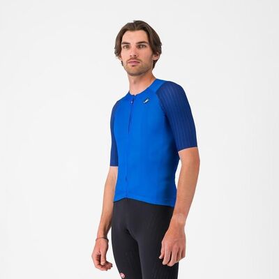 Castelli Aero Race 8S sykkeltrøye korte ermer azzurro Italia herre Castelli Aero Race 8S sykkeltrøye korte ermer azzurro Italia herre
