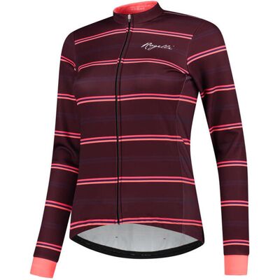 Rogelli Stripe vinterjakke windtex bordeaux/coral dame Rogelli Stripe vinterjakke windtex bordeaux/coral dame