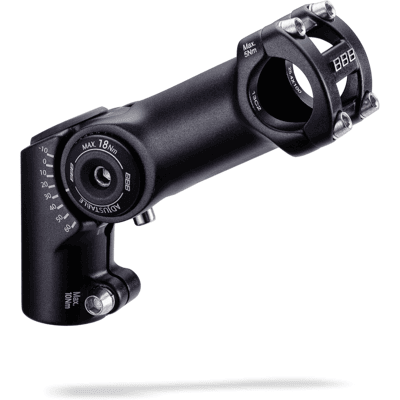 BBB HighFix Styrestem - Justerbar 25,4 mm til 80 mm - Sykkelkomfort BBB HighFix Styrestem - Justerbar 25,4 mm til 80 mm - Sykkelkomfort