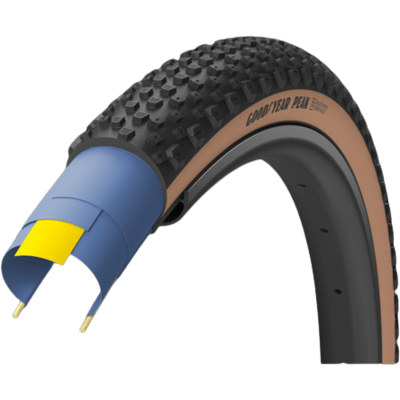 Goodyear Peak Ultimate TLC - Gravel Foldet Dekk - 700x35C - Svart/Braun - Dekk Goodyear Peak Ultimate TLC - Gravel Foldet Dekk - 700x35C - Svart/Braun - Dekk