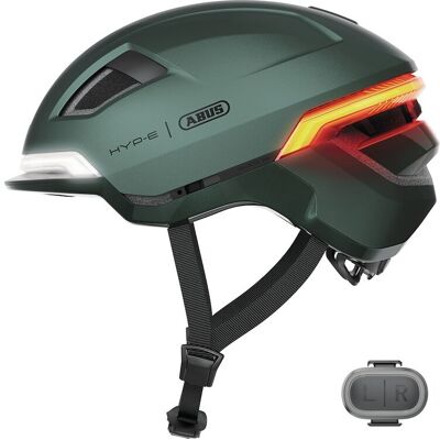 Abus Hyp-E Urban sykkelhjelm med lys jungle green Abus Hyp-E Urban sykkelhjelm med lys jungle green