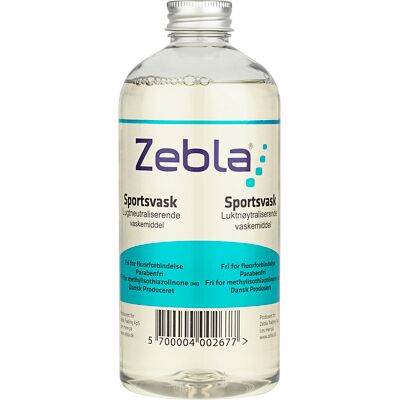 Zebla Sportsvaskemiddel - 500ml - Luktfjerner Zebla Sportsvaskemiddel - 500ml - Luktfjerner