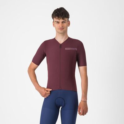 Castelli Premio Evo Kortermet Trøye - S - Bordeaux Violett Castelli Premio Evo Kortermet Trøye - S - Bordeaux Violett