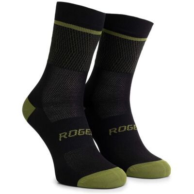 Rogelli Hero 2 Sykkelstrømper Svart/Grønn Rogelli Hero 2 Sykkelstrømper Svart/Grønn