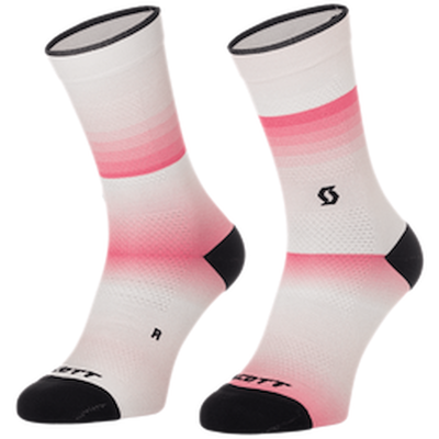 Scott Crew Gradient Stripes sykkelsokker rosa/hvit Scott Crew Gradient Stripes sykkelsokker rosa/hvit