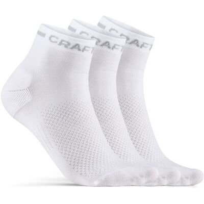 Craft CORE Dry Mid Sokk 3-Pk Hvit Craft CORE Dry Mid Sokk 3-Pk Hvit
