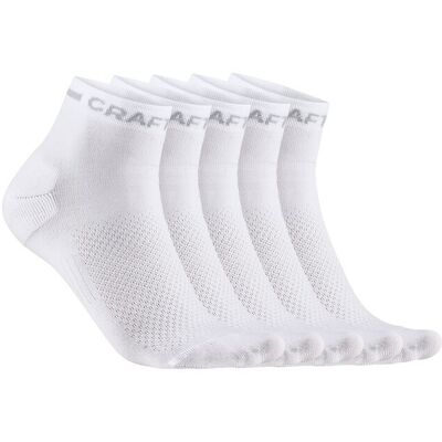 Craft CORE Dry Mid sokker hvit 5-pak Craft CORE Dry Mid sokker hvit 5-pak