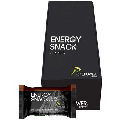 PurePower Energy Snack - Kakao - 12 x 60g - Energibar PurePower Energy Snack - Kakao - 12 x 60g - Energibar