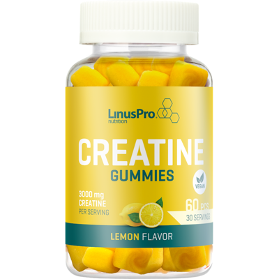 LinusPro kreatin vingummi lemon 60 tabs LinusPro kreatin vingummi lemon 60 tabs