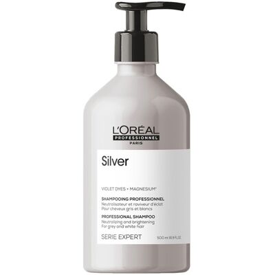 L'Oréal Professionnel Sølvfiolett Farging - Nøytraliserende & Opplysende Sjampo - 500ml L'Oréal Professionnel Sølvfiolett Farging - Nøytraliserende & Opplysende Sjampo - 500ml