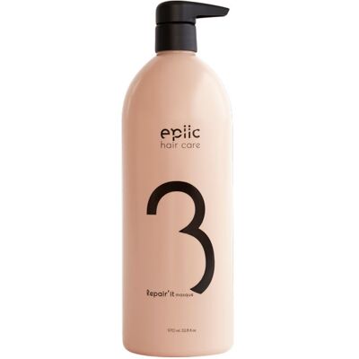 Epiic Hair Care Epiic Nr. 3 Repair’it Masque – Økologisk, Fuktighetsgivende, 970ml - Hårmaske Epiic Hair Care Epiic Nr. 3 Repair’it Masque – Økologisk, Fuktighetsgivende, 970ml - Hårmaske