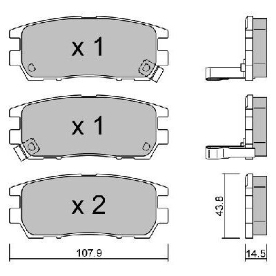 AISIN BPN-7001 Bremseklosser AISIN BPN-7001 Bremseklosser
