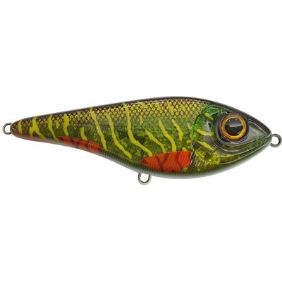 Strike Pro Buster Swim Bait, Slow Sink, 13cm, 65g - Green Motoroil Strike Pro Buster Swim Bait, Slow Sink, 13cm, 65g - Green Motoroil