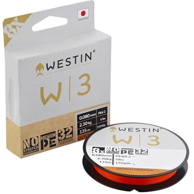 Westin W3 8-Braid Nederlandsk Oransje 300m - Fiskeline Westin W3 8-Braid Nederlandsk Oransje 300m - Fiskeline