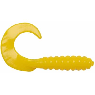 Big Bite Baits Curl Tail Grub Yellow 7cm, 10-pack Big Bite Baits Curl Tail Grub Yellow 7cm, 10-pack