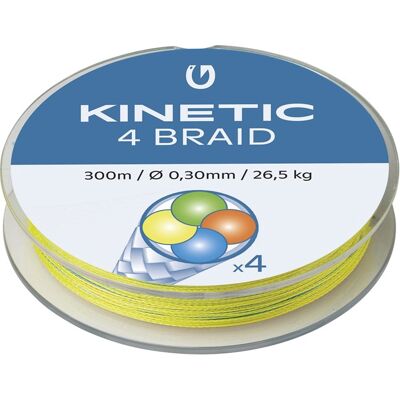 Kinetic 4 Braid 300m 0,40mm/33,6kg Multi Colour Kinetic 4 Braid 300m 0,40mm/33,6kg Multi Colour