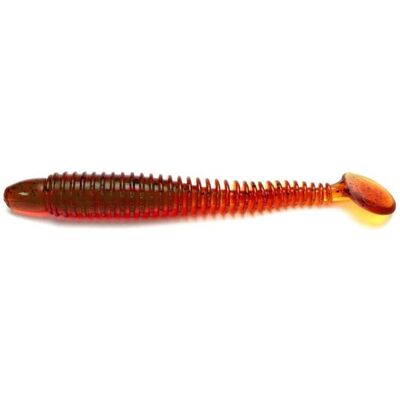 Lunker City Swimmin' Ribster Motor Oil Pepper 10,2cm 9-pack Lunker City Swimmin' Ribster Motor Oil Pepper 10,2cm 9-pack