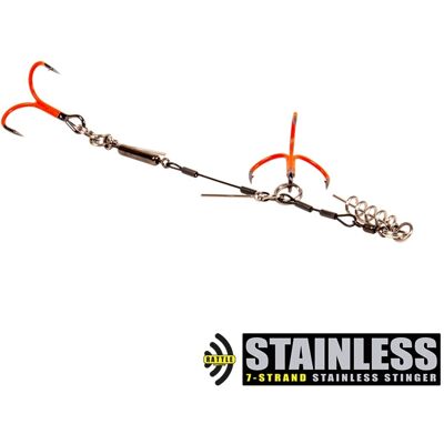 CWC Rattle UV Orange Stinger, SS 60lb Junior Tandem 1 CWC Rattle UV Orange Stinger, SS 60lb Junior Tandem 1