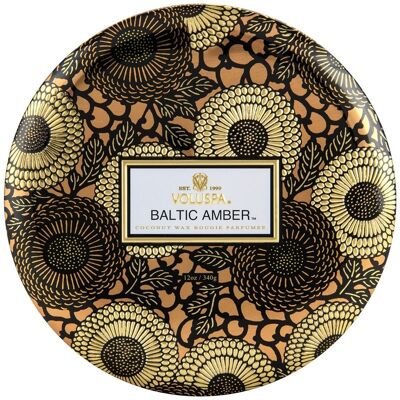 Voluspa Baltic Amber 3-Jeik Lys - Dekorativ Metallboks 340g Voluspa Baltic Amber 3-Jeik Lys - Dekorativ Metallboks 340g