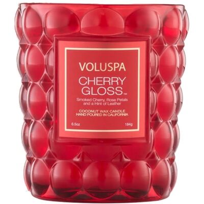Voluspa Boxed Textured Glass Candle Cherry Gloss 184g Voluspa Boxed Textured Glass Candle Cherry Gloss 184g