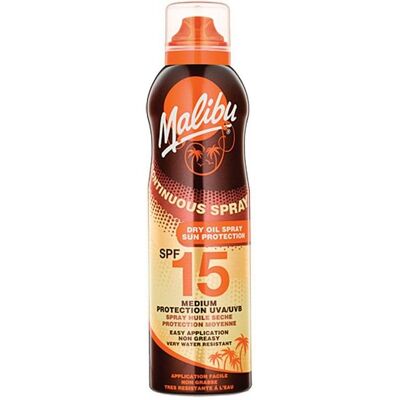 Malibu Continuous Dry Oil Spray SPF15 175ml Malibu Continuous Dry Oil Spray SPF15 175ml