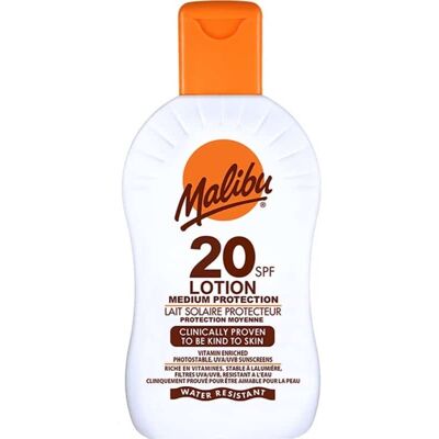 Malibu Solkrem SPF20 Vannavstøtende Lotion Malibu Solkrem SPF20 Vannavstøtende Lotion