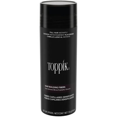 Toppik Mørkbrune Hårbyggende Fibrer - 55g - Tynnhår Løsning Toppik Mørkbrune Hårbyggende Fibrer - 55g - Tynnhår Løsning