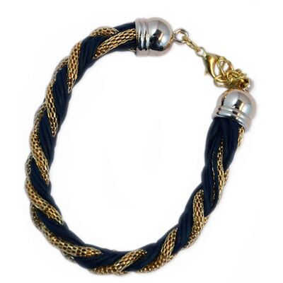 Armband Braided Gold Black Armband Braided Gold Black
