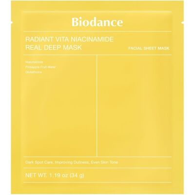 Biodance Radiant Vita Niacinamide Real Deep Sheet Mask 34g Biodance Radiant Vita Niacinamide Real Deep Sheet Mask 34g