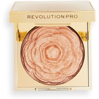 Makeup Revolution PRO Lustre Highlighter - Pink Rose - Pudderhighlighter med speil og rosemønster Makeup Revolution PRO Lustre Highlighter - Pink Rose - Pudderhighlighter med speil og rosemønster