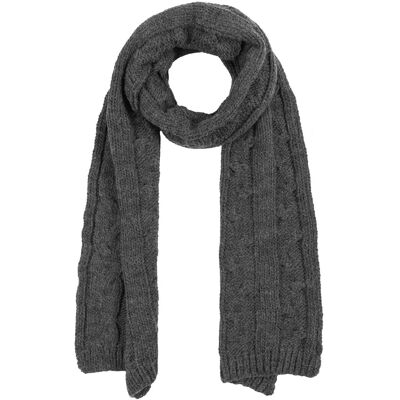 Britta Cable Knit Skjerf by McBURN antrasitt Britta Cable Knit Skjerf by McBURN antrasitt
