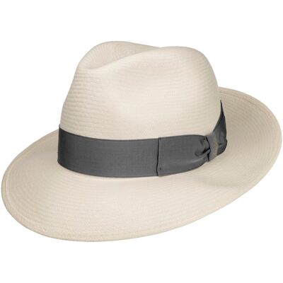 Big Brim Bogart Panama-Hatt by Borsalino natur-grå 61 cm Big Brim Bogart Panama-Hatt by Borsalino natur-grå 61 cm