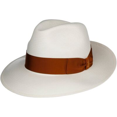 Big Brim Bogart Panama-Hatt by Borsalino natur-rust 56 cm Big Brim Bogart Panama-Hatt by Borsalino natur-rust 56 cm