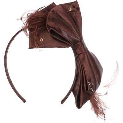 Uni Satin Fascinator by McBURN brun Uni Satin Fascinator by McBURN brun