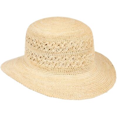 Moriah Crochet Panama Cloche-Hatt by Mayser natur S (55-56 cm) Moriah Crochet Panama Cloche-Hatt by Mayser natur S (55-56 cm)