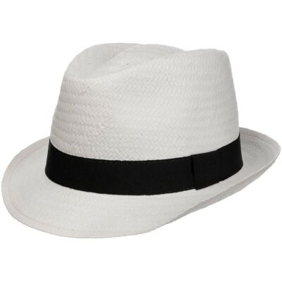 Málaga Trilby Stråhatt by Lipodo hvit XL (60-61 cm) Málaga Trilby Stråhatt by Lipodo hvit XL (60-61 cm)